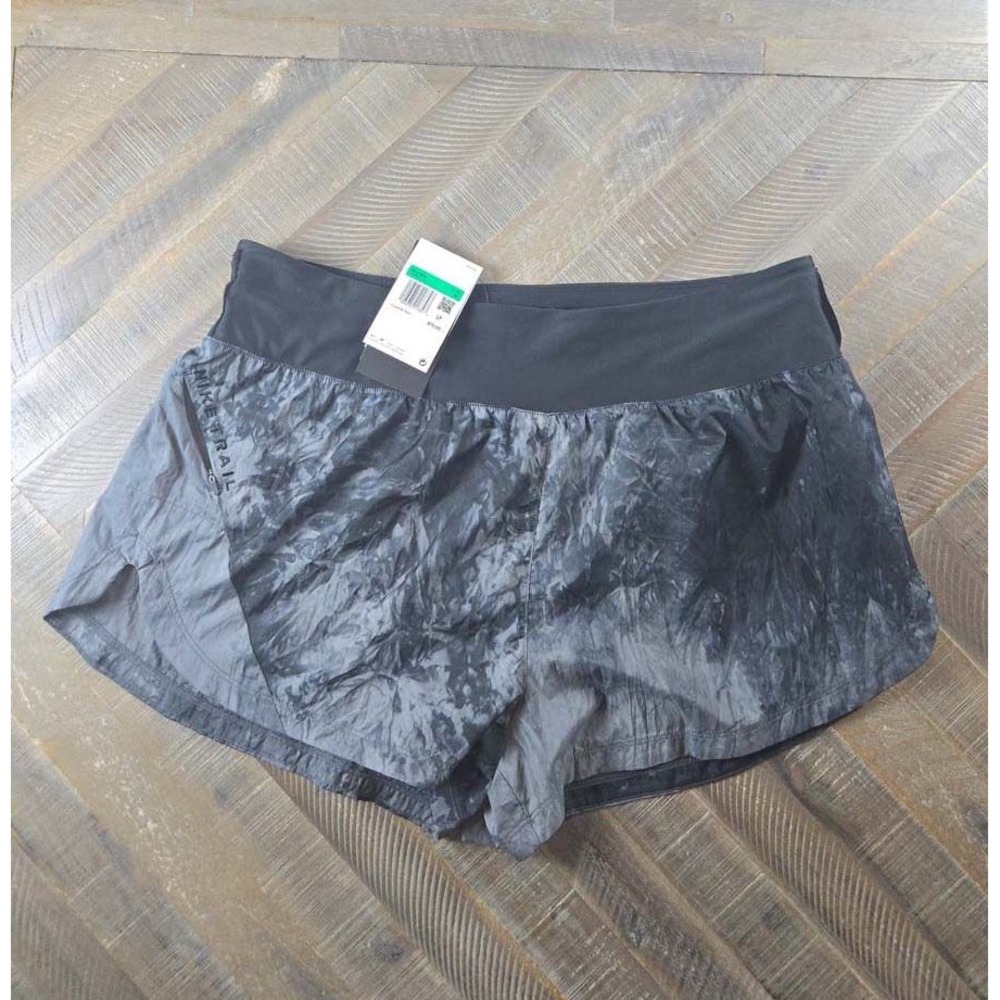 Nike Trail Running Shorts Womens XL Grey Marble Print FN2647-010 NEW